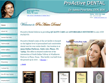 Tablet Screenshot of proactivedental.com